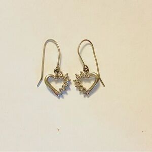 Vintage heart drop earrings